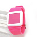 Led-Watch Pink-Strap Silicone-Band Femme New Digital for Girls Adjustable