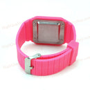 Sports-Watch Silicone-Band Digital Unisex Wrist Woman's LED Fashion Pink