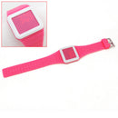 Led-Watch Pink-Strap Silicone-Band Femme New Digital for Girls Adjustable