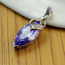 Purple Necklace Pendant Waterdrop Fashion Artificial Crystal Pendant Metal Plate