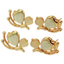 2 Pairs Alloy Stud Earrings for Women Elegant Lovely Butterfly Shape Girls