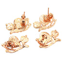 2 Pairs Alloy Stud Earrings for Women Elegant Lovely Butterfly Shape Girls