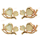 2 Pairs Alloy Stud Earrings for Women Elegant Lovely Butterfly Shape Girls