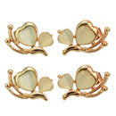 2 Pairs Alloy Stud Earrings for Women Elegant Lovely Butterfly Shape Girls