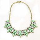 Colors Geometric Crystal Acrylic Bib Chunky Pendant Necklace Chain Fashion