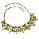 Colors Geometric Crystal Acrylic Bib Chunky Pendant Necklace Chain Fashion
