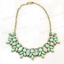 Colors Geometric Crystal Acrylic Bib Chunky Pendant Necklace Chain Fashion
