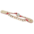 Wristwatch Red Wristband with Thick Chain Metal Golden Color Adustable Band