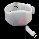 Fashion New Square Mirror Silicone Band Digital Watch LED Watches Metal
