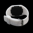 Fashion New Square Mirror Silicone Band Digital Watch LED Watches Metal