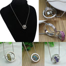 Women's Necklace Heart Ring Pendant Artificial Crystal Elegant Temperament