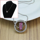 Women's Necklace Heart Ring Pendant Artificial Crystal Elegant Temperament