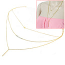 Necklace 3-Layers Pendant Boho Jewelry Golden-Chain Christian Gift Women