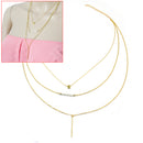 Necklace Collar Jewelry Choker Statement-Bib Multilayer Golden-Chain Fashion