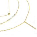 Necklace 3-Layers Pendant Boho Jewelry Golden-Chain Christian Gift Women