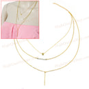 Necklace Collar Jewelry Choker Statement-Bib Multilayer Golden-Chain Fashion