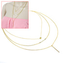 Necklace Pendant Fashion Jewelry Metal Simple-Style Golden-Color Women's 3-Layer