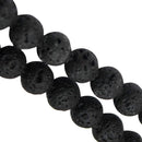 48-52 x Black Lava Rock Loose Spacer Beads Strand DIY Jewelry Craft Findings Hot