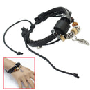 Boho Multilayer Leather Bracelet Bracelets Metal Adjustable Band Beads Decor