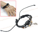 Boho Multilayer Leather Bracelet Bracelets Metal Adjustable Band Beads Decor