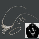Zircon Earrings Jewelry-Sets Bracelets Set Pendant Necklace Rhinestones Rings