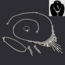 Zircon Earrings Jewelry-Sets Bracelets Set Pendant Necklace Rhinestones Rings