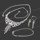 Zircon Earrings Jewelry-Sets Bracelets Set Pendant Necklace Rhinestones Rings