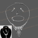 Zircon Earrings Jewelry-Sets Bracelets Set Pendant Necklace Rhinestones Rings
