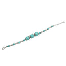Beads Bracelet Green Turquoise-Stone Tibetan Metal Fashion Women Girl Jewelry