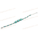 Beads Bracelet Green Turquoise-Stone Tibetan Metal Fashion Women Girl Jewelry