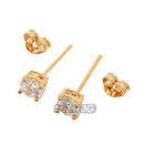 Cubic Zircon Small Stud Earrings For Women Earring Golden Plated Crystal