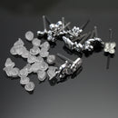 20 pairs Women Girls Mixed Pattern Metal Ear Stud Earrings Party Jewelry Gift