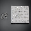20 pairs Ear Stud Set Women Keys Heart Palm Butterfly Stars Shape Earrings