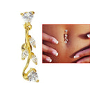 Jewelry Ring Belly-Button-Ring Body-Piercing Surgical Steel Dangle Crystal