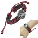 Rope Feather Braided Bracelet for Women Men Jewelry Round Metal Fashion Bracelet