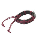 Rope Feather Braided Bracelet for Women Men Jewelry Round Metal Fashion Bracelet