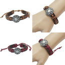 Rope Feather Braided Bracelet for Women Men Jewelry Round Metal Fashion Bracelet