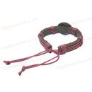 Rope Feather Braided Bracelet for Women Men Jewelry Round Metal Fashion Bracelet