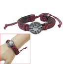 Rope Feather Braided Bracelet for Women Men Jewelry Round Metal Fashion Bracelet