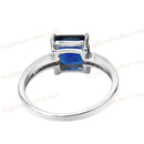 Fashion Women Dark Blue Rhinestone Decor Finger Ring Decorate for Wedding