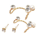 2 Pairs Wrap Earrings Clip-On Studs-Cuff Jewelry Golden Fashion Women Cool