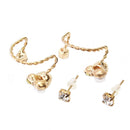 2 Pairs Wrap Earrings Clip-On Studs-Cuff Jewelry Golden Fashion Women Cool
