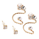 2 Pairs Wrap Earrings Clip-On Studs-Cuff Jewelry Golden Fashion Women Cool