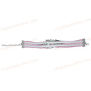 2x Bangles Armband Layer-Wrap Braided Trendy Bracelet White Pink Metal Heart
