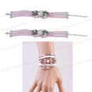 2x  Multilayer Leather Bracelet Charm-Punk-Rock Hollow Heart Love Letter Bead