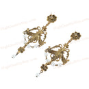 Floral Leaf Pattern Design Pendant Dangle Earrings for Women Party Prom Banquet