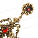 Floral Leaf Pattern Design Pendant Dangle Earrings for Women Party Prom Banquet