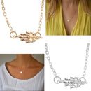 Hand Shape Short Clavicle Necklace Birthday Gifts Women Pendant Jewelry