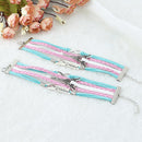 2pcs PU Leather Wrap Bracelet for Women Unique Bracelets Bangles Jewelry