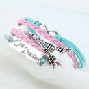 2pcs PU Leather Bracelet Wrap Bangle Cuff Wristband Jewelry Women Handmade